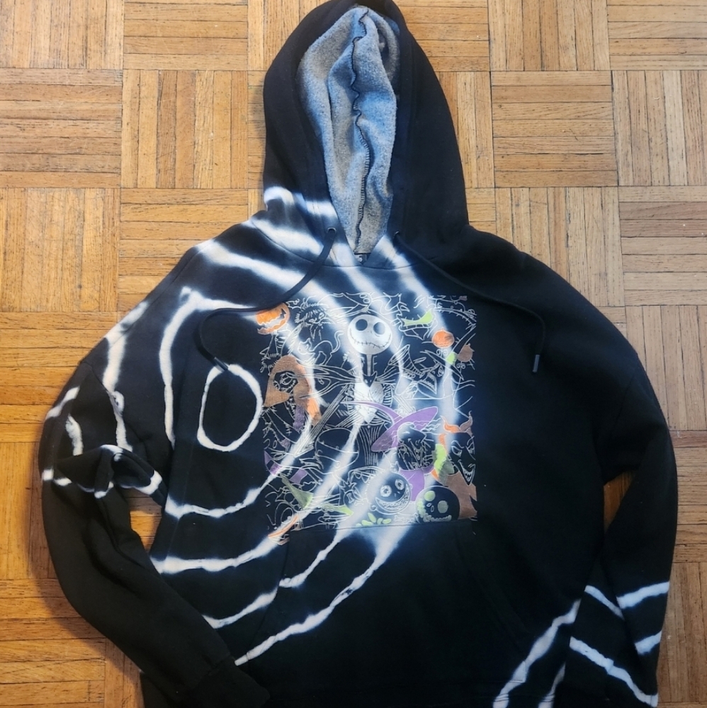 The Nightmare Before Christmas Halloween Town Characters Tie-Dye Hoodie